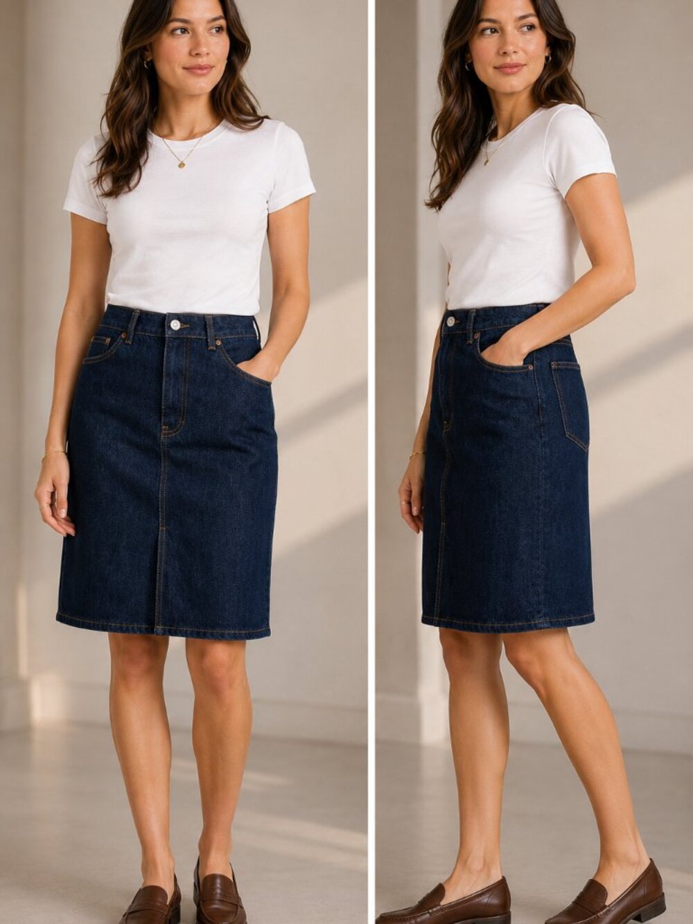 Gap Jeans Women's Stretch Dark Denim Skirt - Size 8